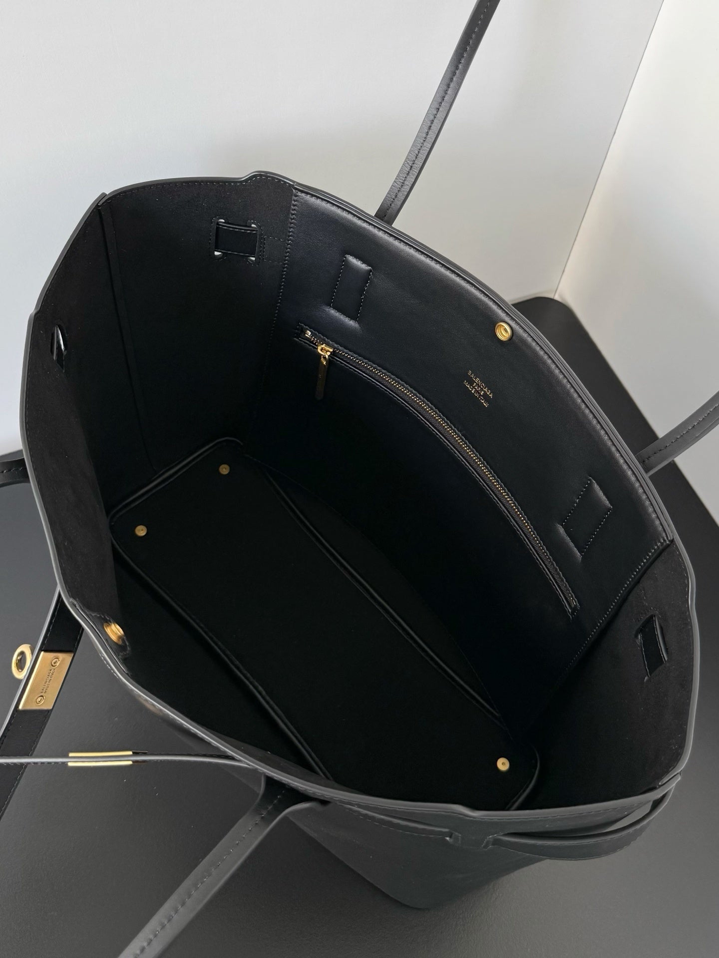 Balenciaga Bel Air Tote Black Leather Gold Hardware