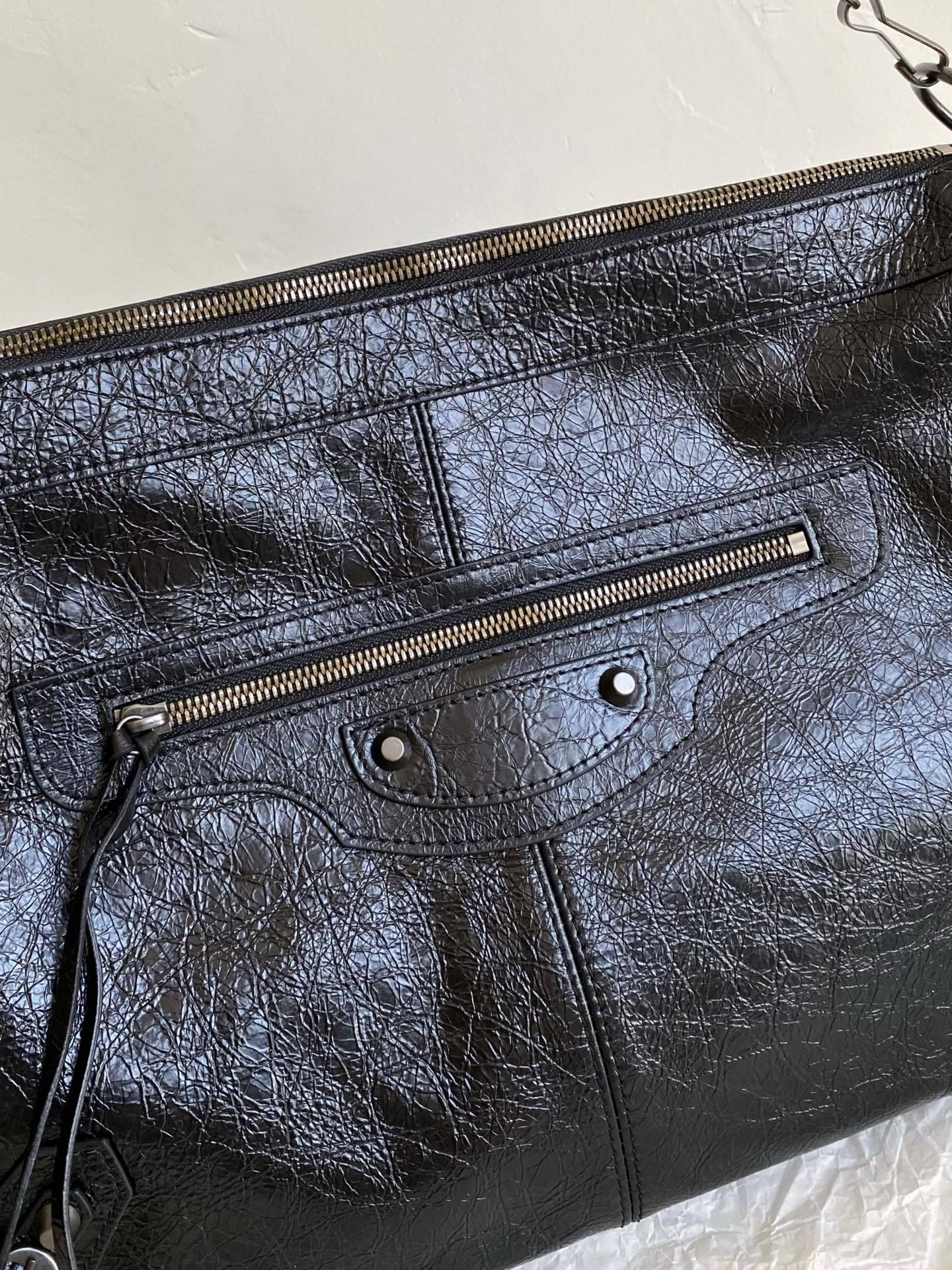 Balenciaga Le City Medium Black Arena Lambskin