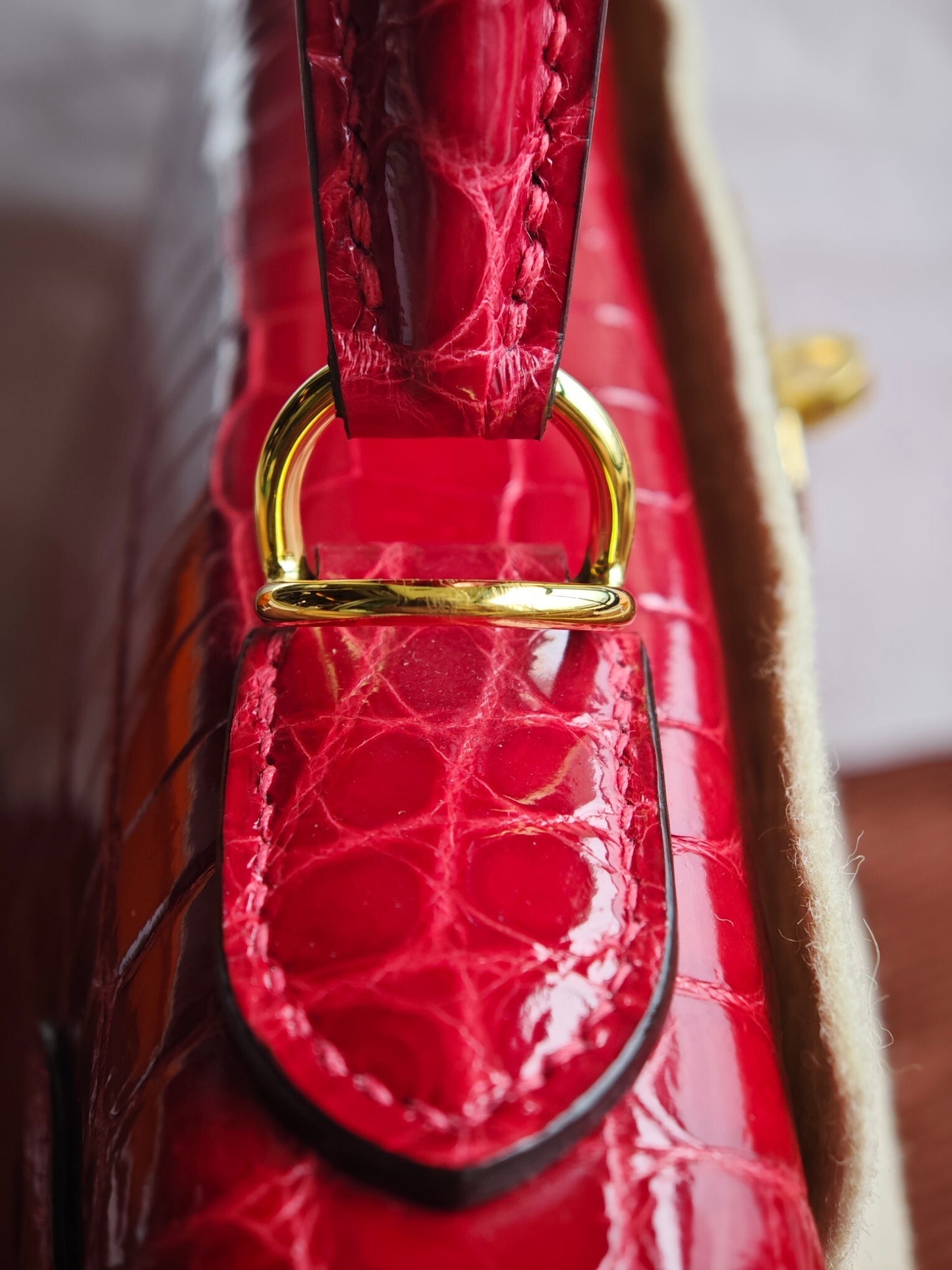 Hermès Kelly 25 Braise Shiny Crocodile