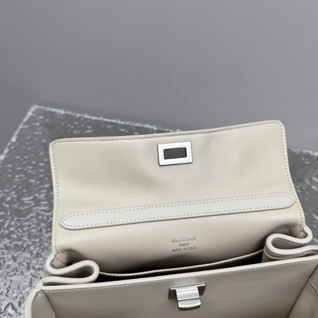 Balenciaga Rodeo Light Beige White Leather Bag