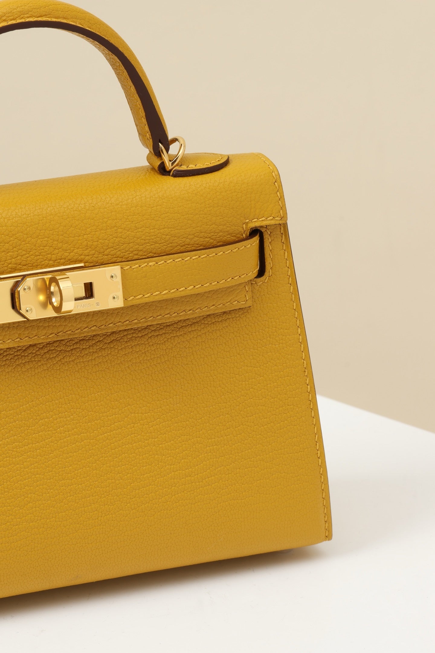 Hermès Mini Kelly 20 Yellow Epsom Leather