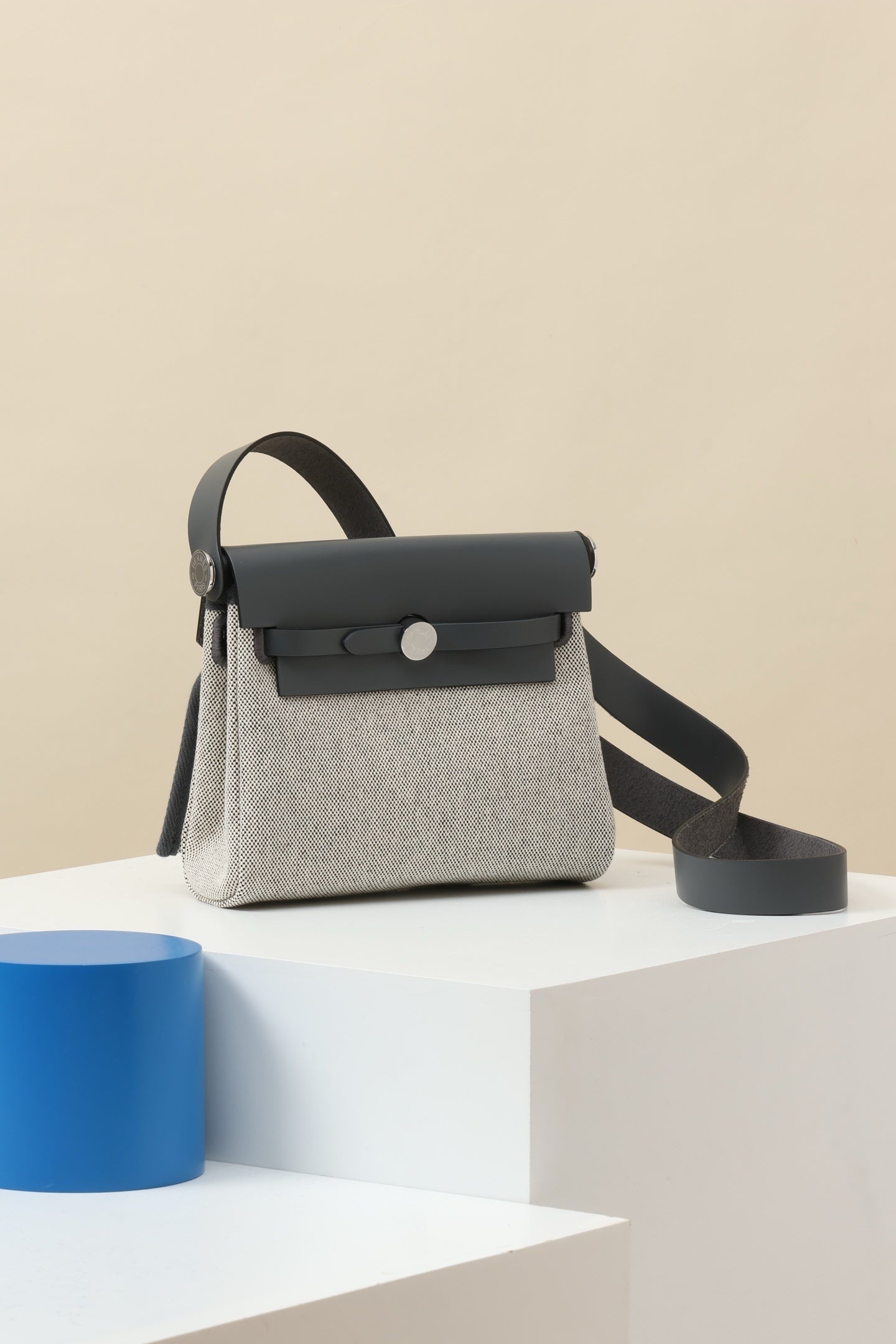 Hermès Herbag Zip 20 Beige Fauve Canvas
