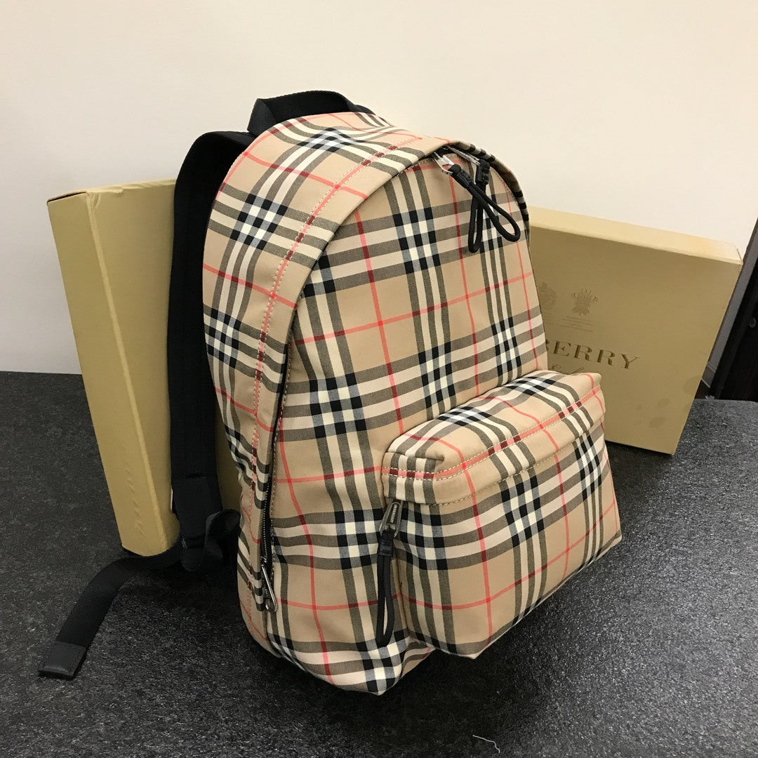 Burberry Jett Backpack in Archive Beige Vintage Check