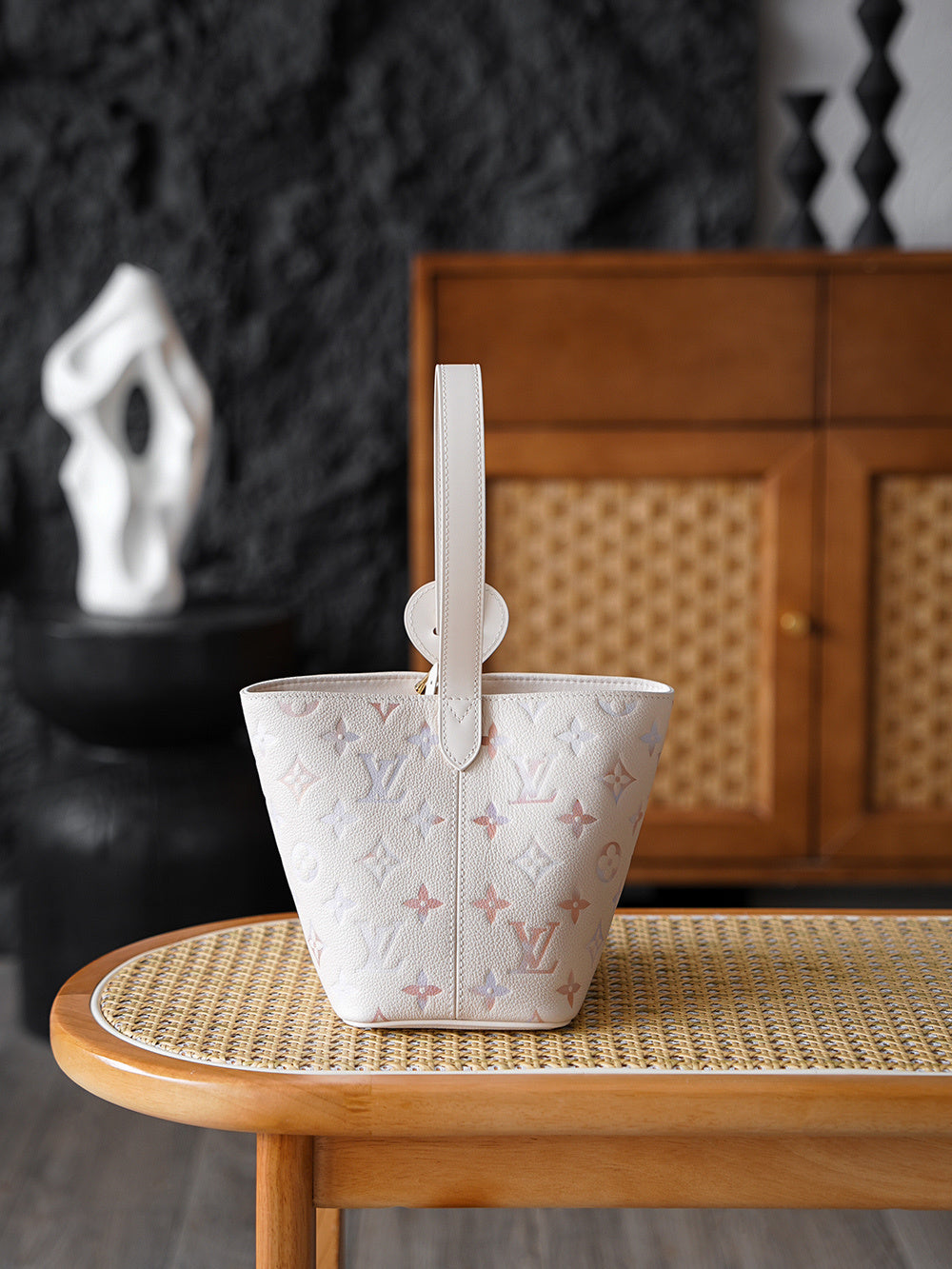 Louis Vuitton All In BB Bag – Monogram Empreinte Leather with Dream Aquarelle Gradient and Removable Pouch