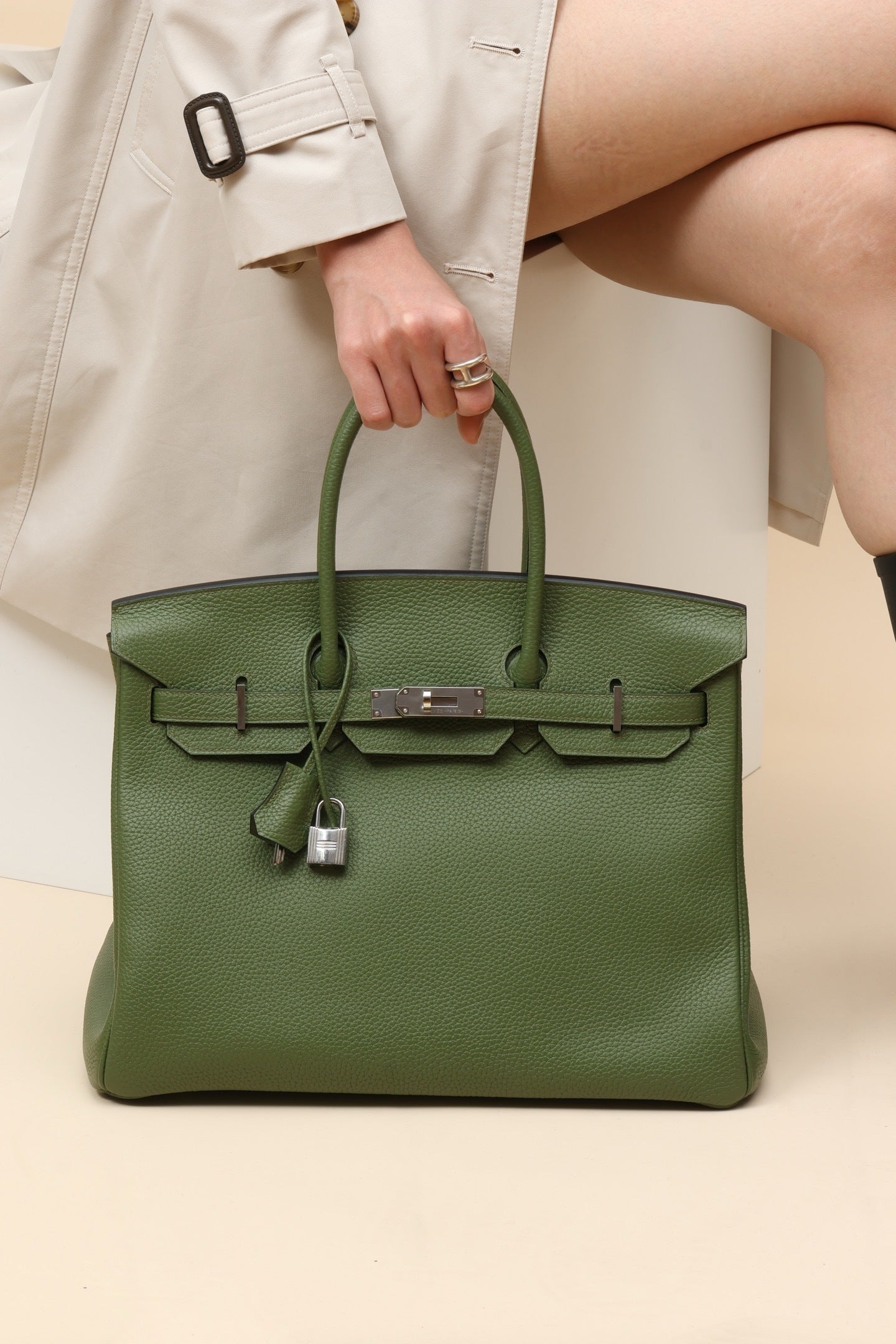 Hermès Birkin 35 Green – Classic Luxury Designer Handbag