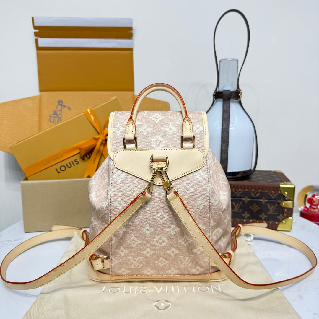 Louis Vuitton Montsouris PM Monogram Canvas Handbag Luxury Designer Bag