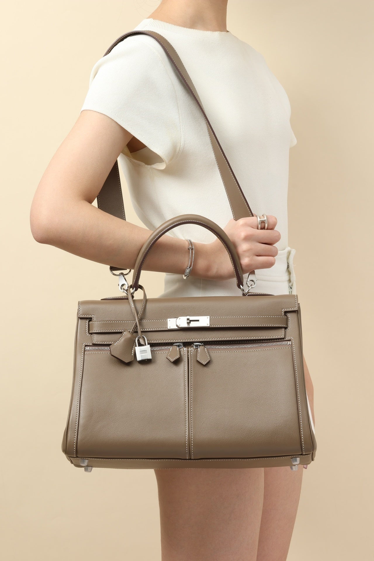 Hermès Kelly Lakis Sporty Zip Pocket Handbag