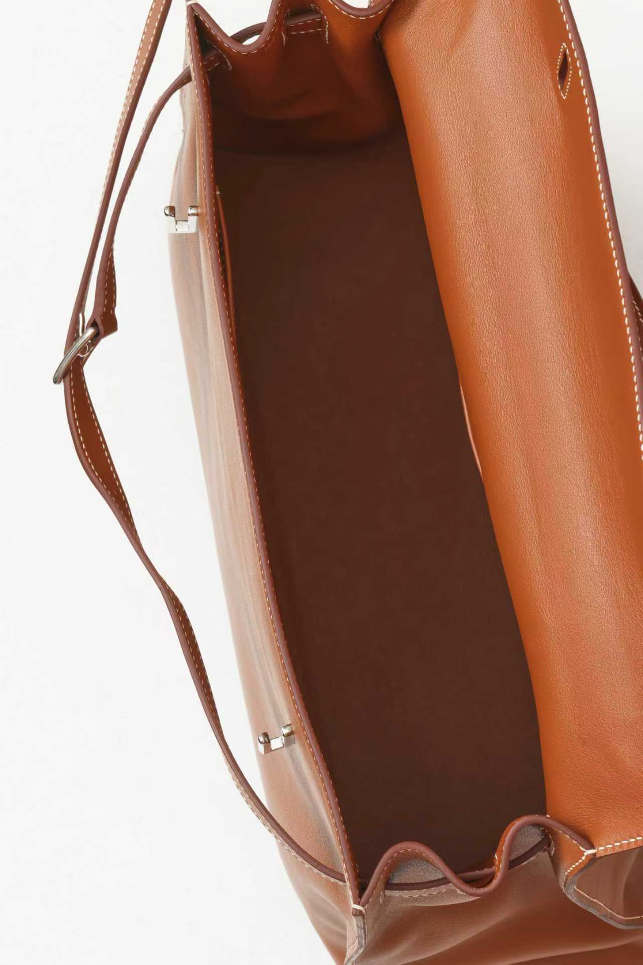 Hermès Kelly Flat Swift Leather Palladium Hardware