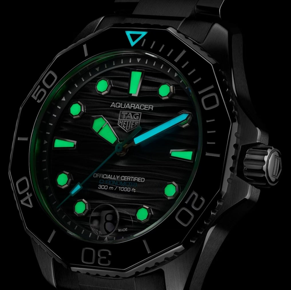 TAG Heuer Aquaracer Professional 300 Date Black Dial, Stainless Steel Bracelet