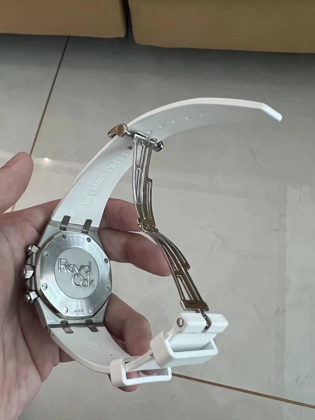 Audemars Piguet Royal Oak Chronograph 41mm – Stainless Steel, White "Grande Tapisserie" Dial