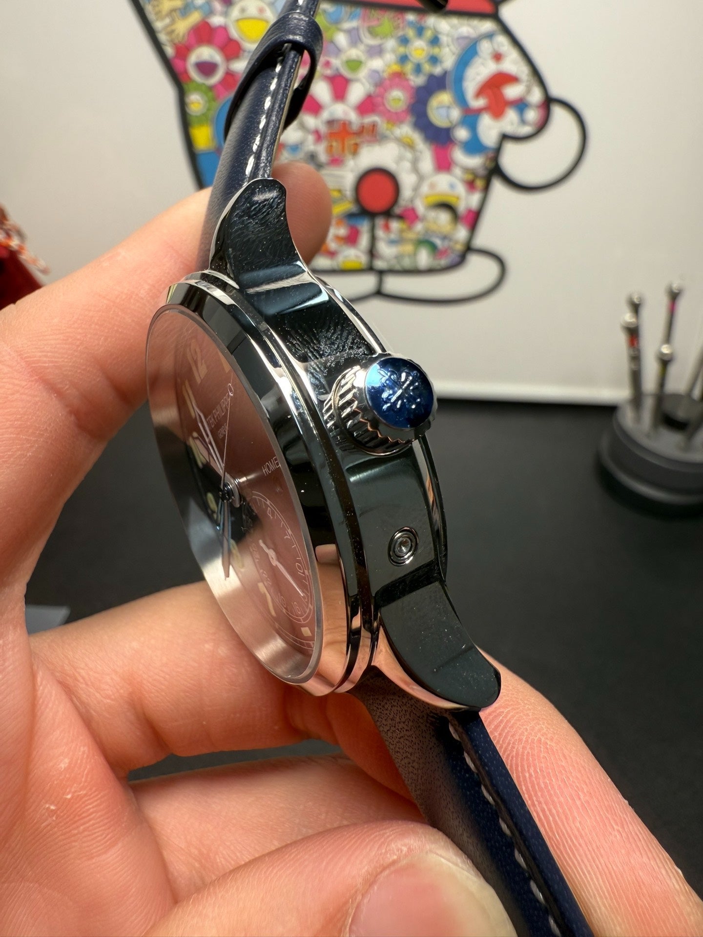 Patek Philippe Calatrava Pilot Travel Time with Blue Dial and Blue Strap