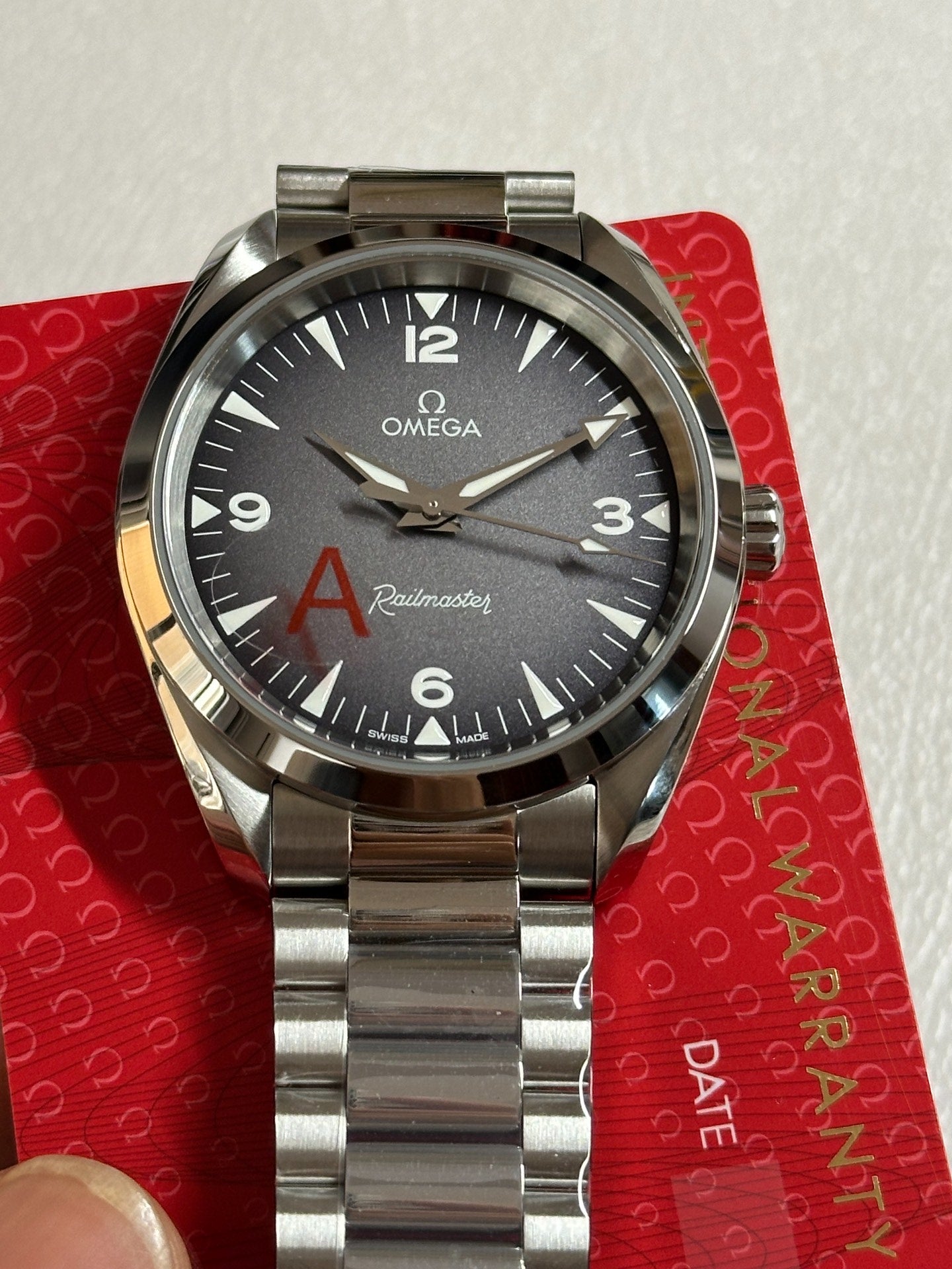 Omega Seamaster Railmaster Grey Dial Stainless Steel Watch