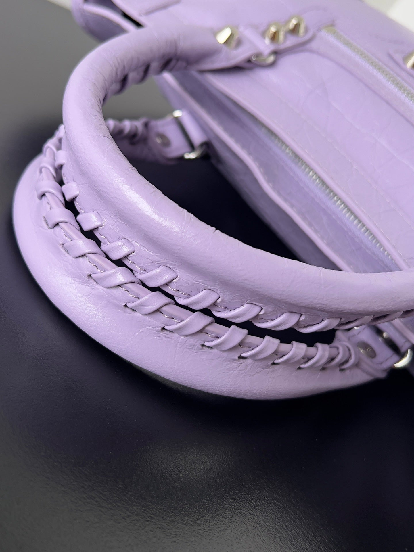 Balenciaga Le City Small Light Purple Arena Lambskin Bag