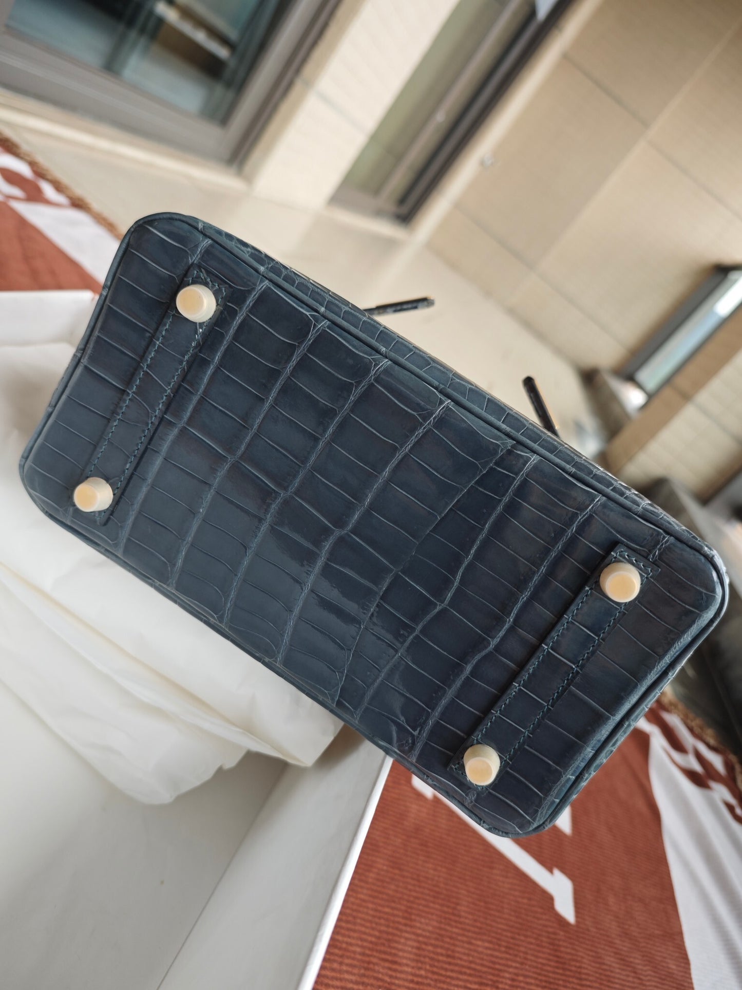 Hermès Birkin Dark Blue Crocodile Gold Hardware