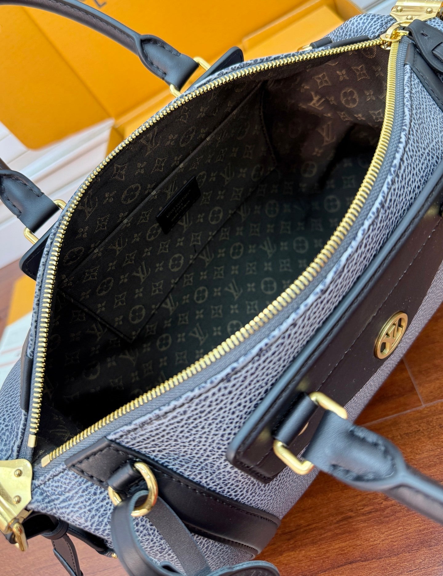 Louis Vuitton LV Biker MM Bag in Dark Denim Pixel Lambskin Leather