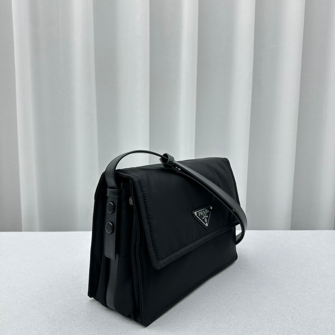 Prada Small Padded Re-Nylon Shoulder Bag – Black