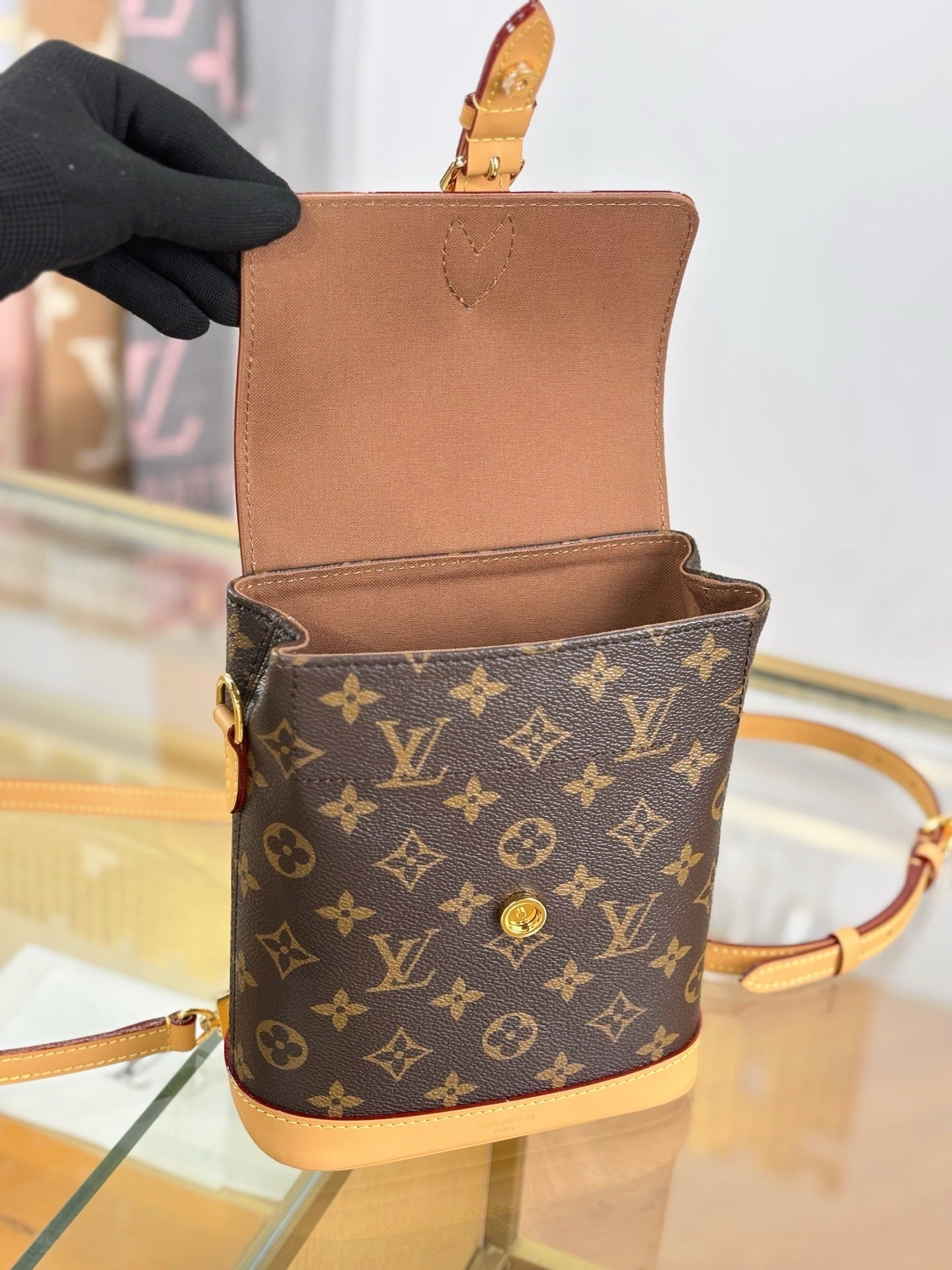 Louis Vuitton Soho Mini Backpack – Monogram Canvas with Natural Cowhide Trim