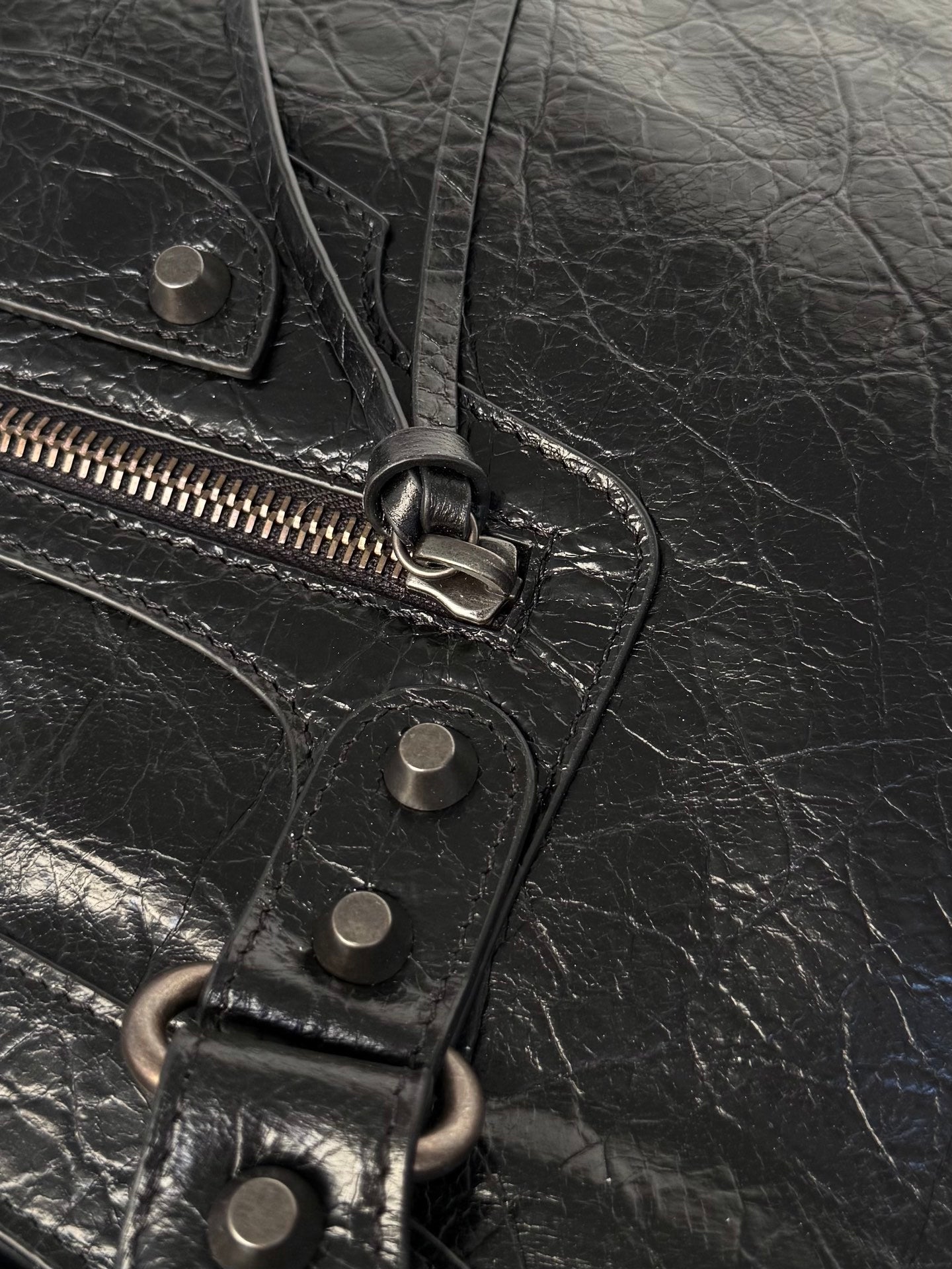 Balenciaga Le City Travel Bag Black Arena Lambskin