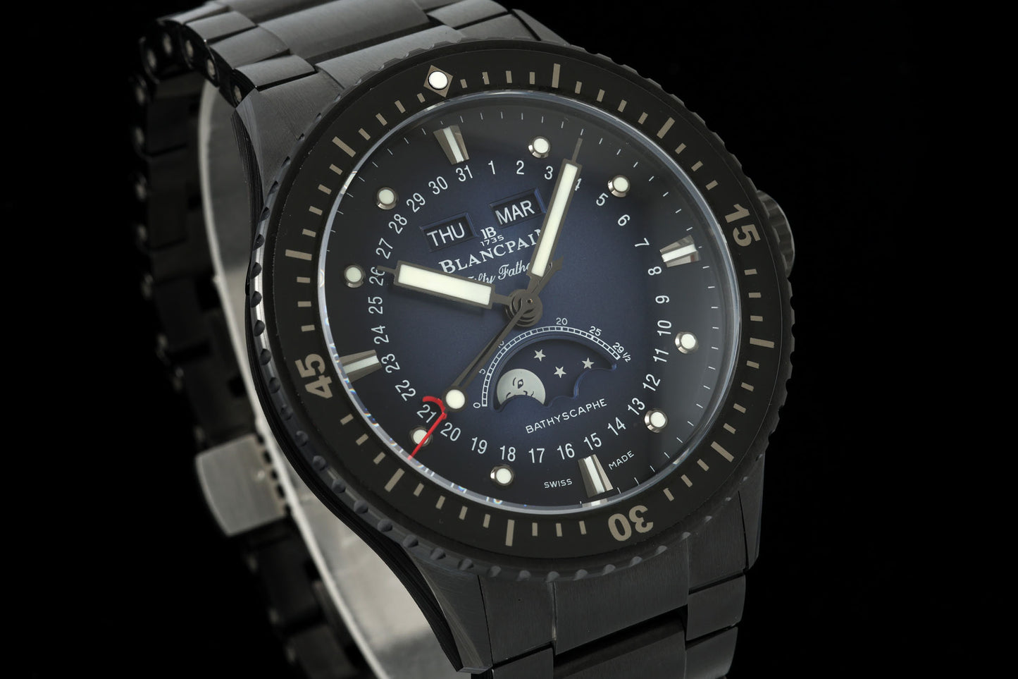 Blancpain Fifty Fathoms Bathyscaphe Moonphase Complete Calendar