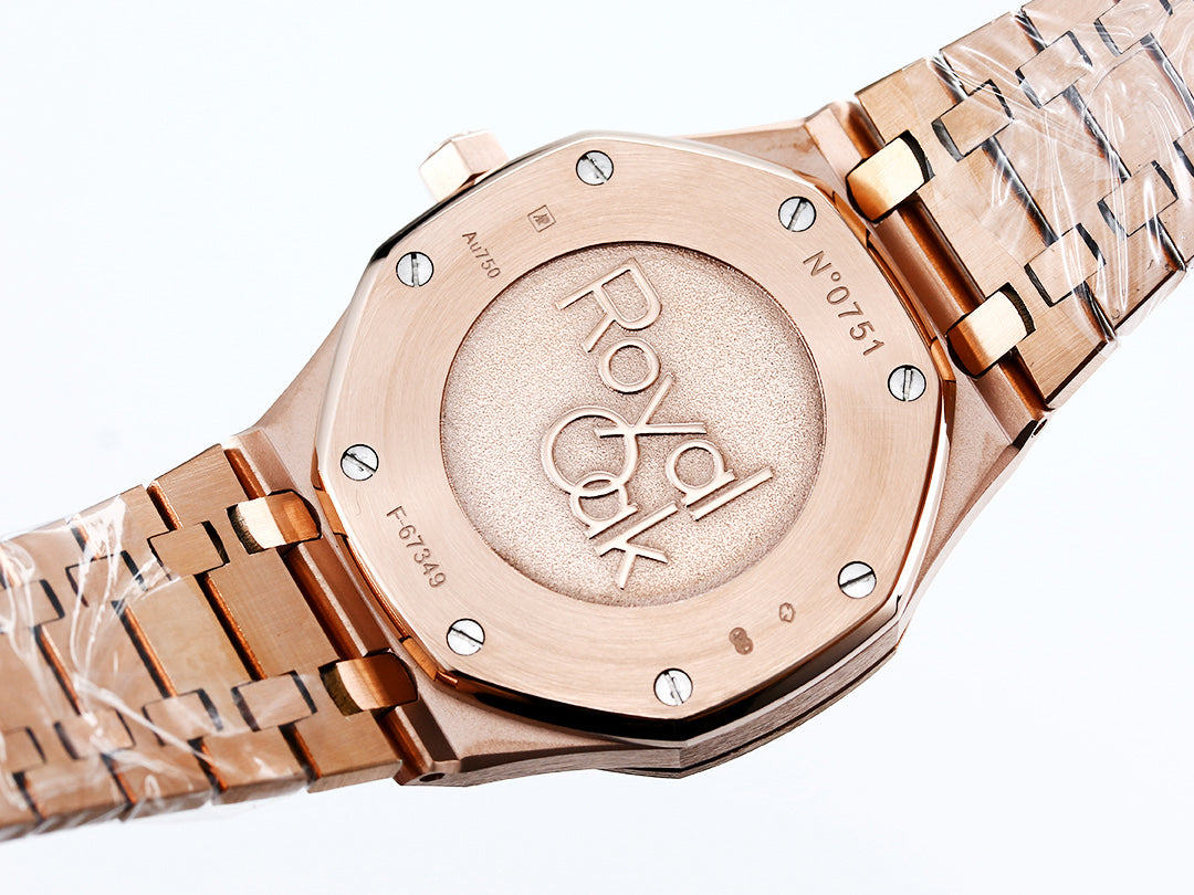 Audemars Piguet Royal Oak Dual Time 39mm Rose Gold White Dial Ref 26120OR