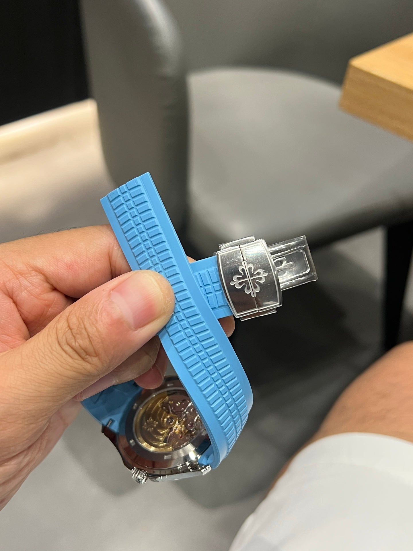 Patek Philippe Aquanaut 5168G White Gold with Blue Gradient Dial & Composite Strap