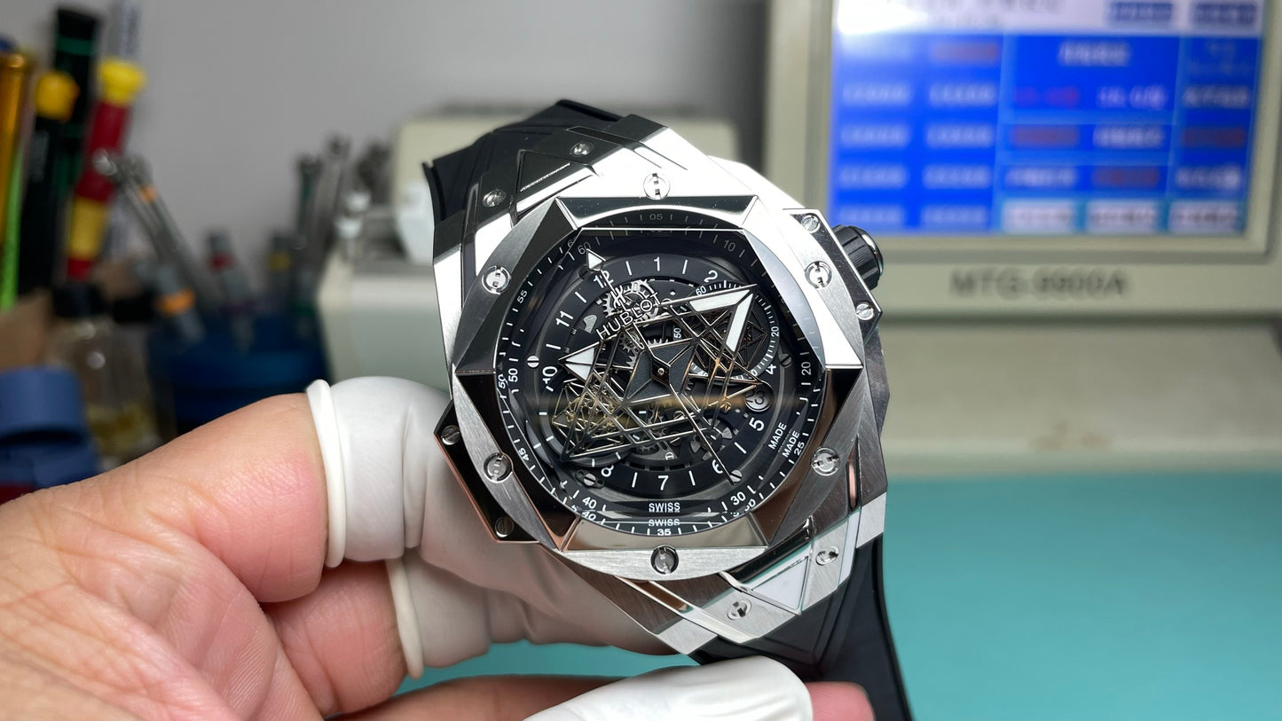 Hublot Big Bang Sang Bleu II Unico Titanium with Black Rubber Strap