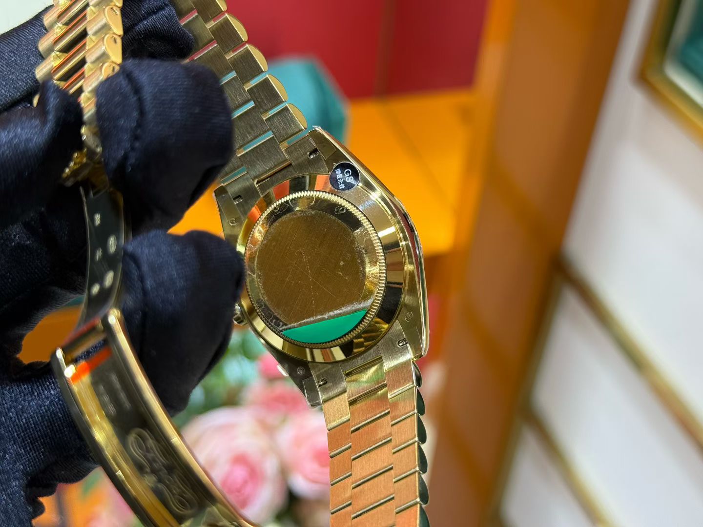 Rolex Day-Date 40 Yellow Gold with Green Dial & President Bracelet