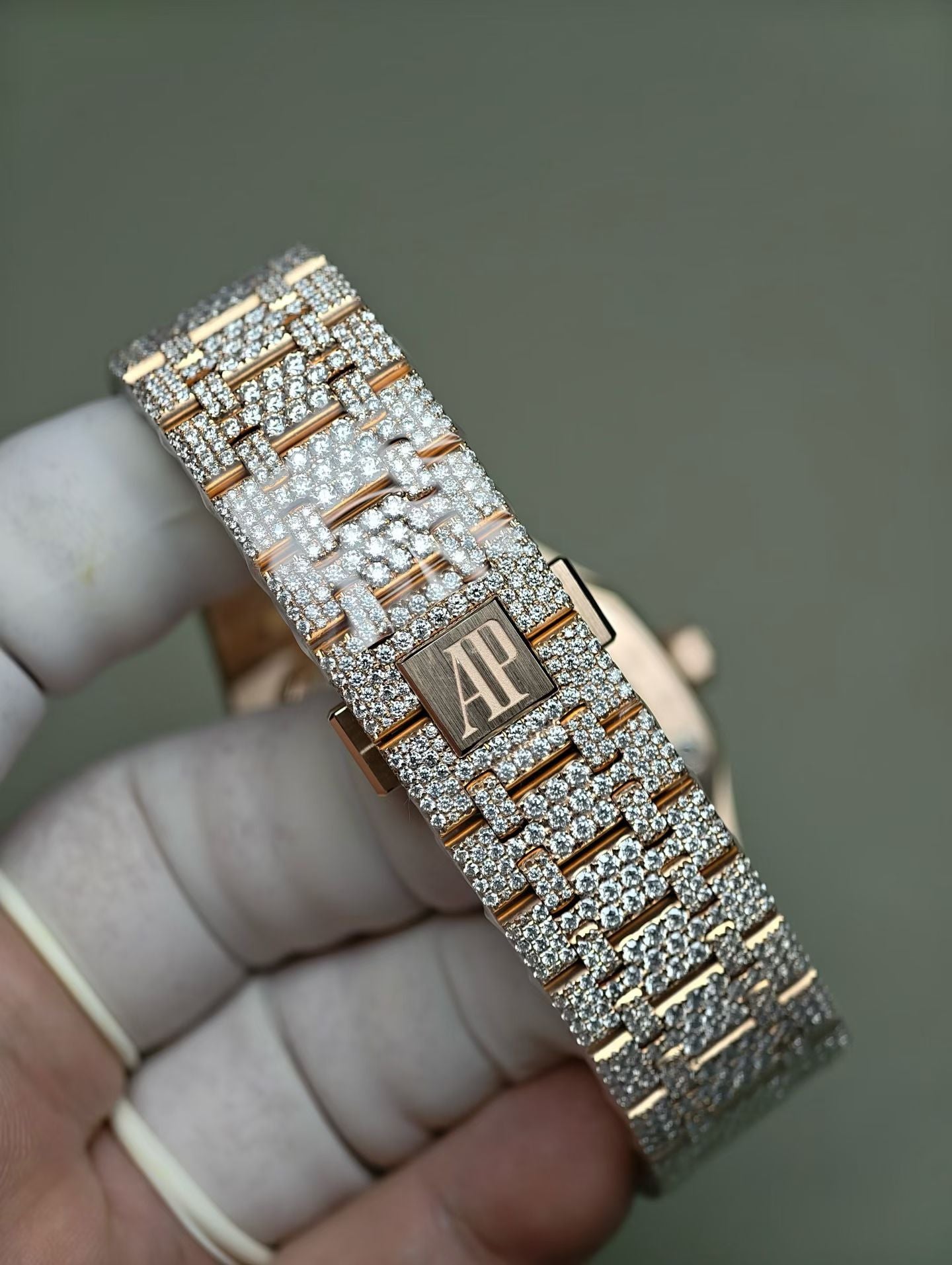 Custom Audemars Piguet Royal Oak Iced Out Diamond Watch