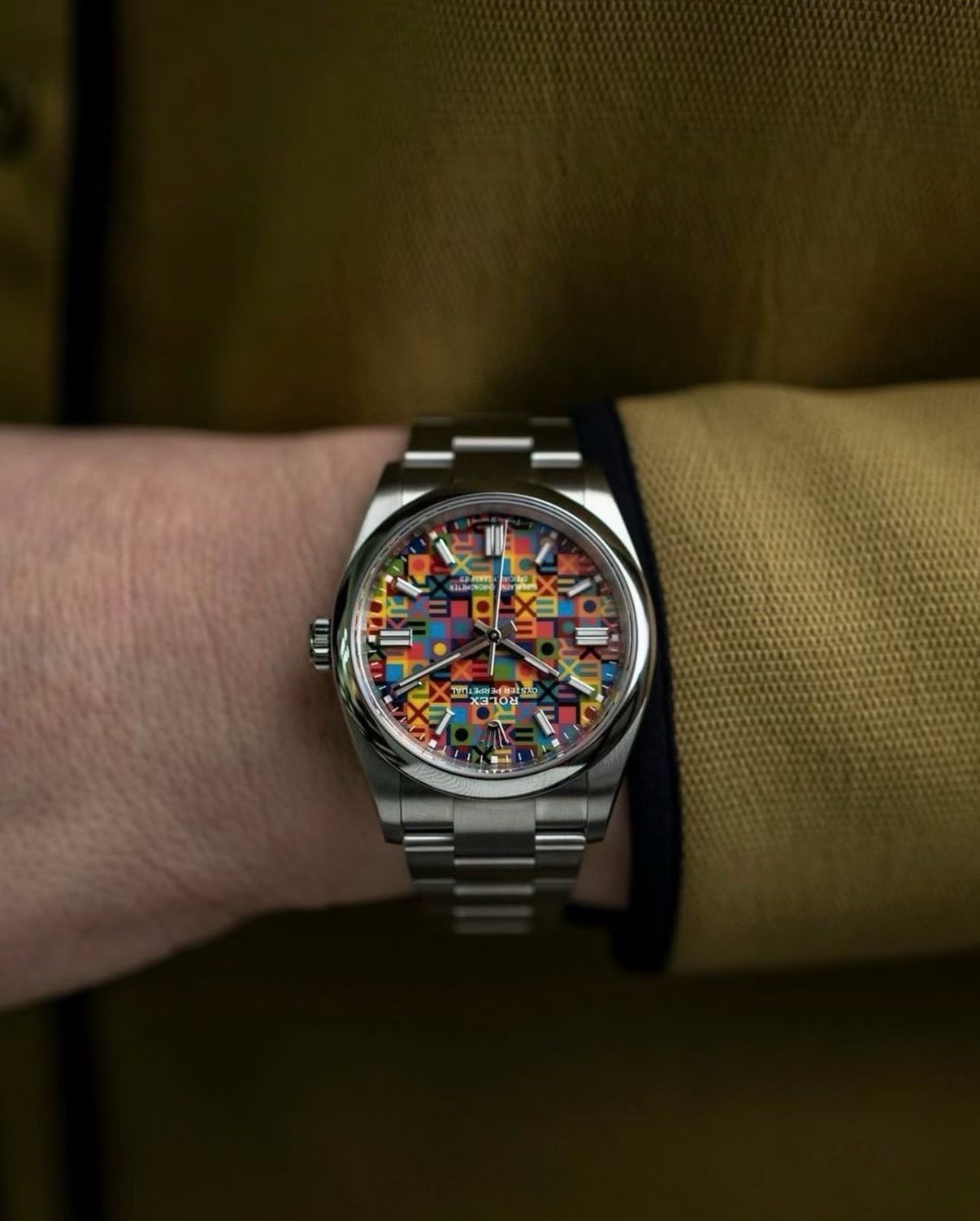 Rolex Oyster Perpetual Jubilee Motif Dial Luxury Watch