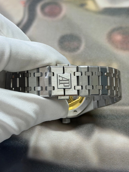 Audemars Piguet Royal Oak Stainless Steel Watch with Silver Dial