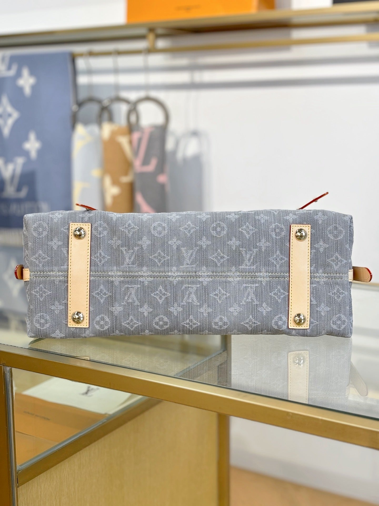 Louis Vuitton Carryall MM in Blue Monogram Denim