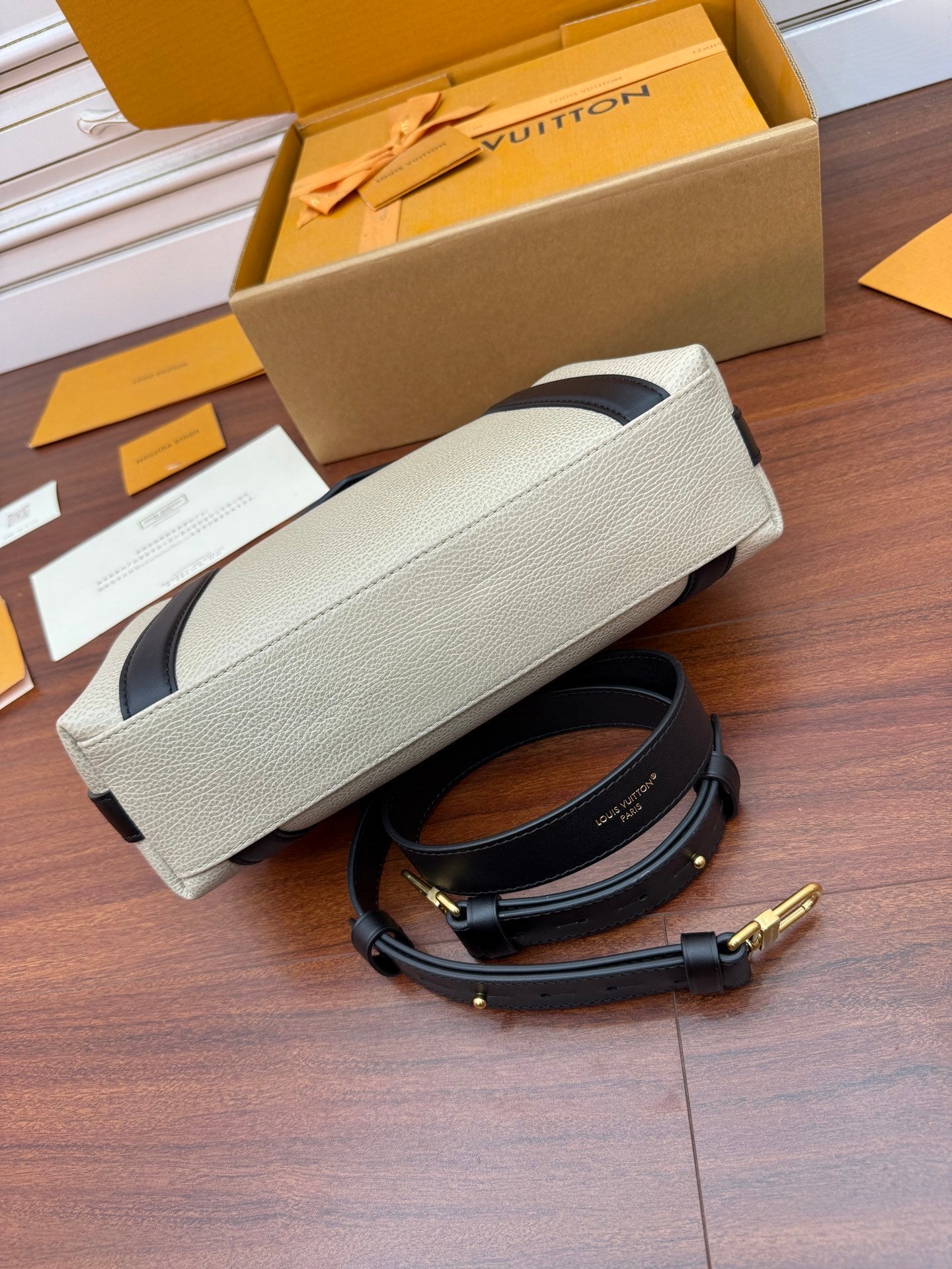 Louis Vuitton Biker PM Bag in Pixel Grège Lambskin with Black Leather Trim