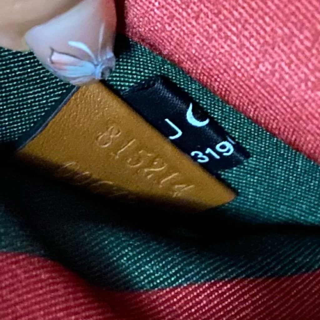 Gucci GG Emblem Medium Tote Bag in Beige Monogram with Brown Leather Trim