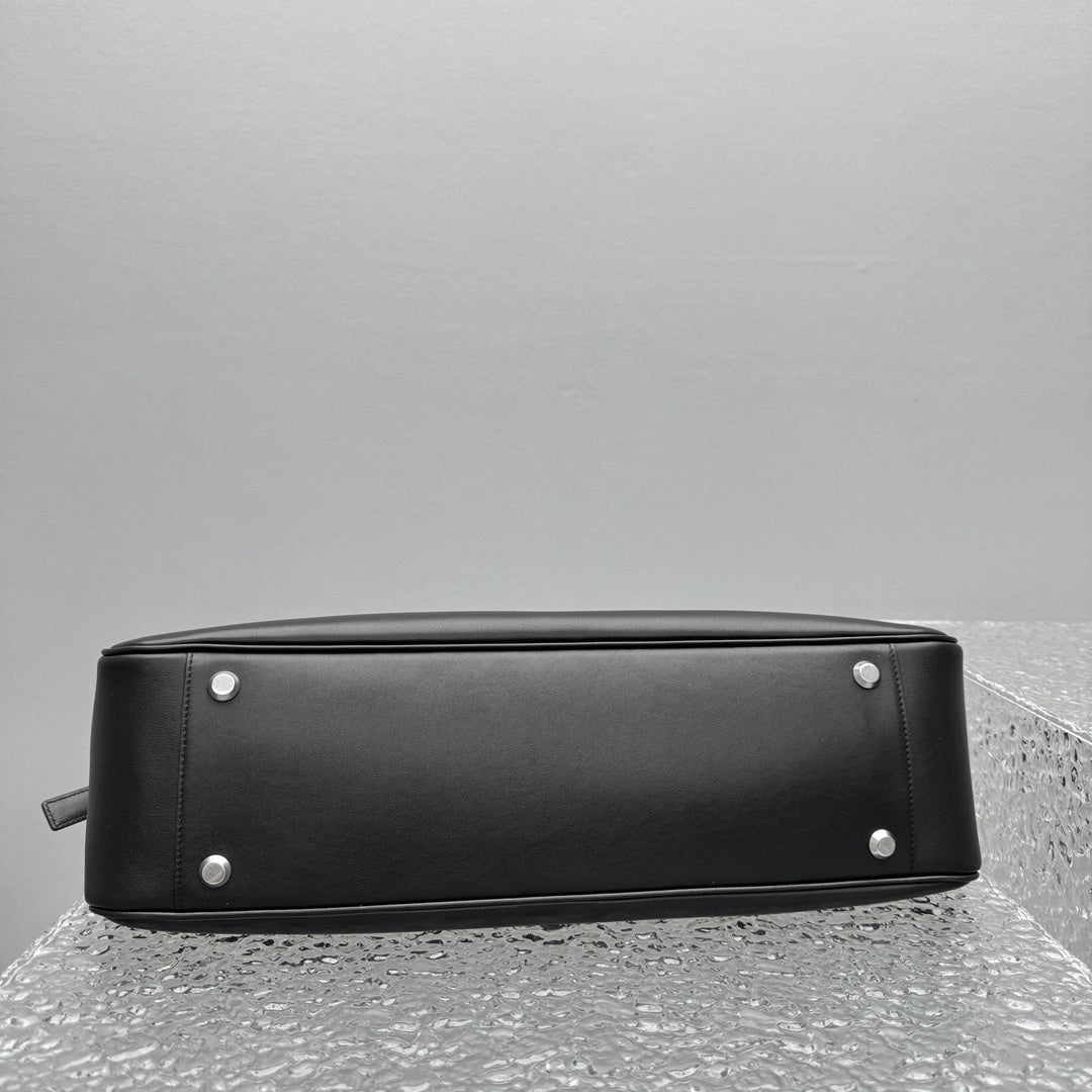 Balenciaga Bel Air Shoulder Bag | Luxury Leather Handbag with Turn-Lock Closure