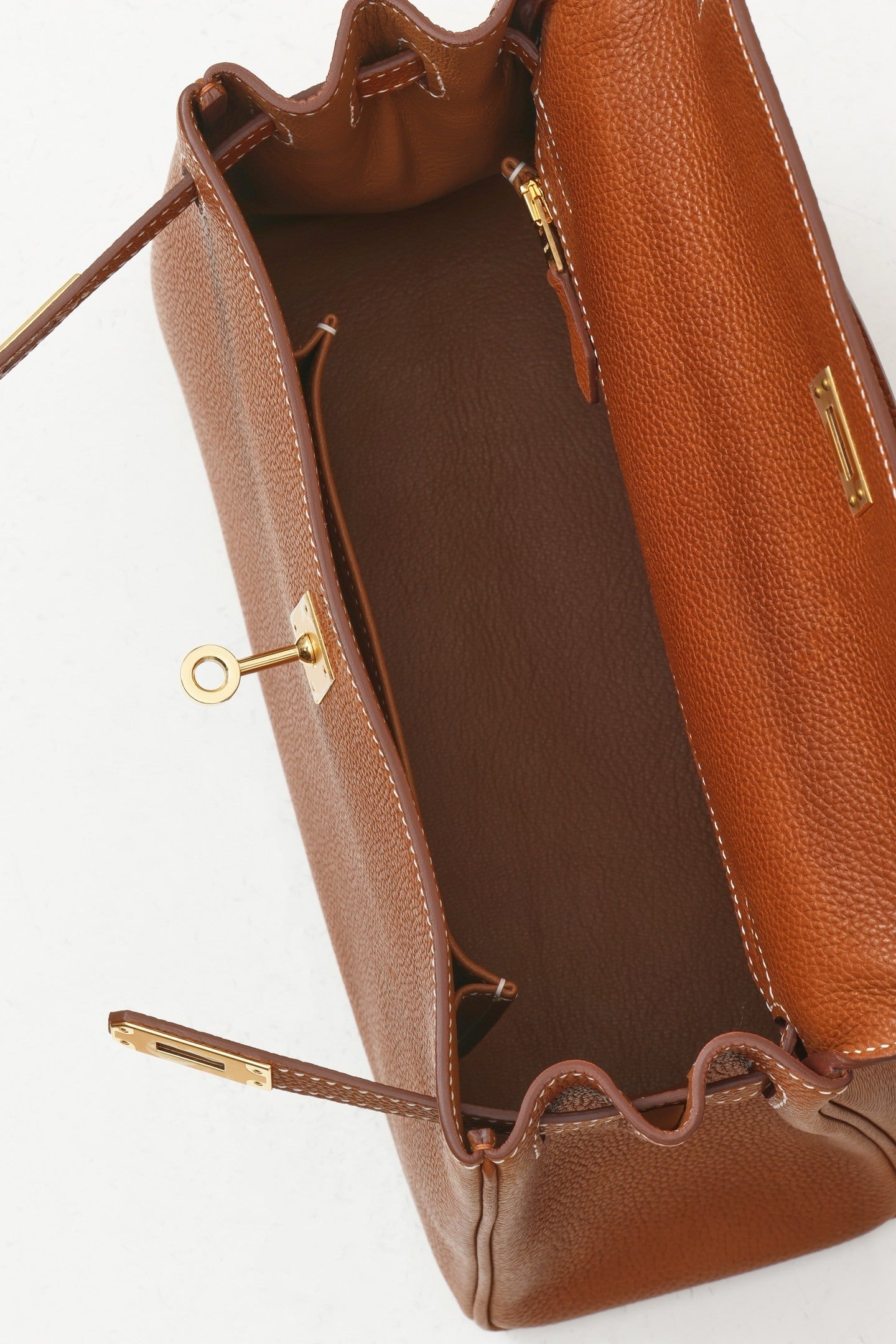 Hermès Kelly Retourne Gold Togo Leather Handbag