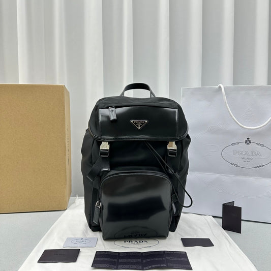 Prada Re-Nylon and Saffiano Leather Backpack