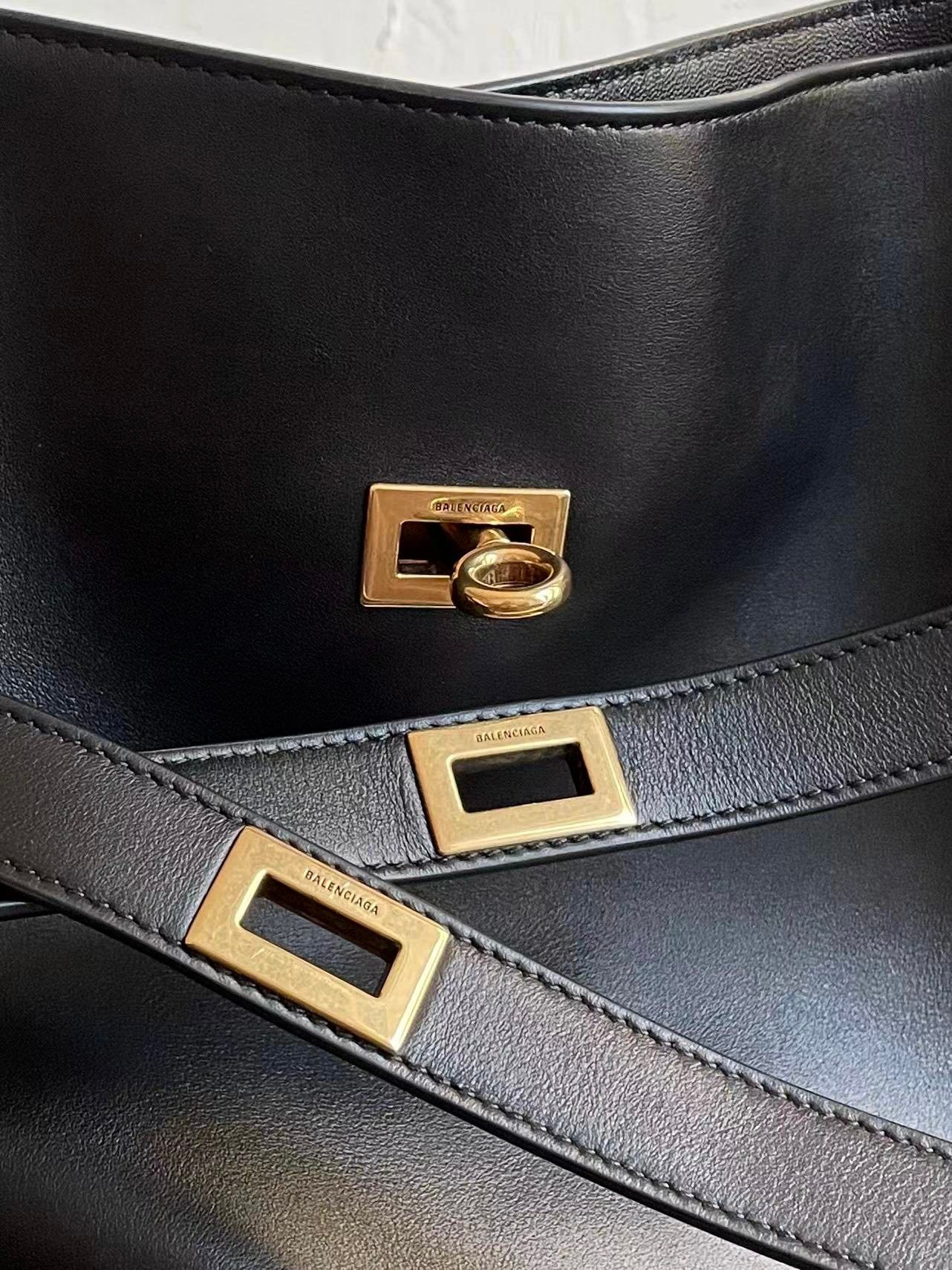 Balenciaga Bel Air Hobo Bag with Belt Buckle Detail