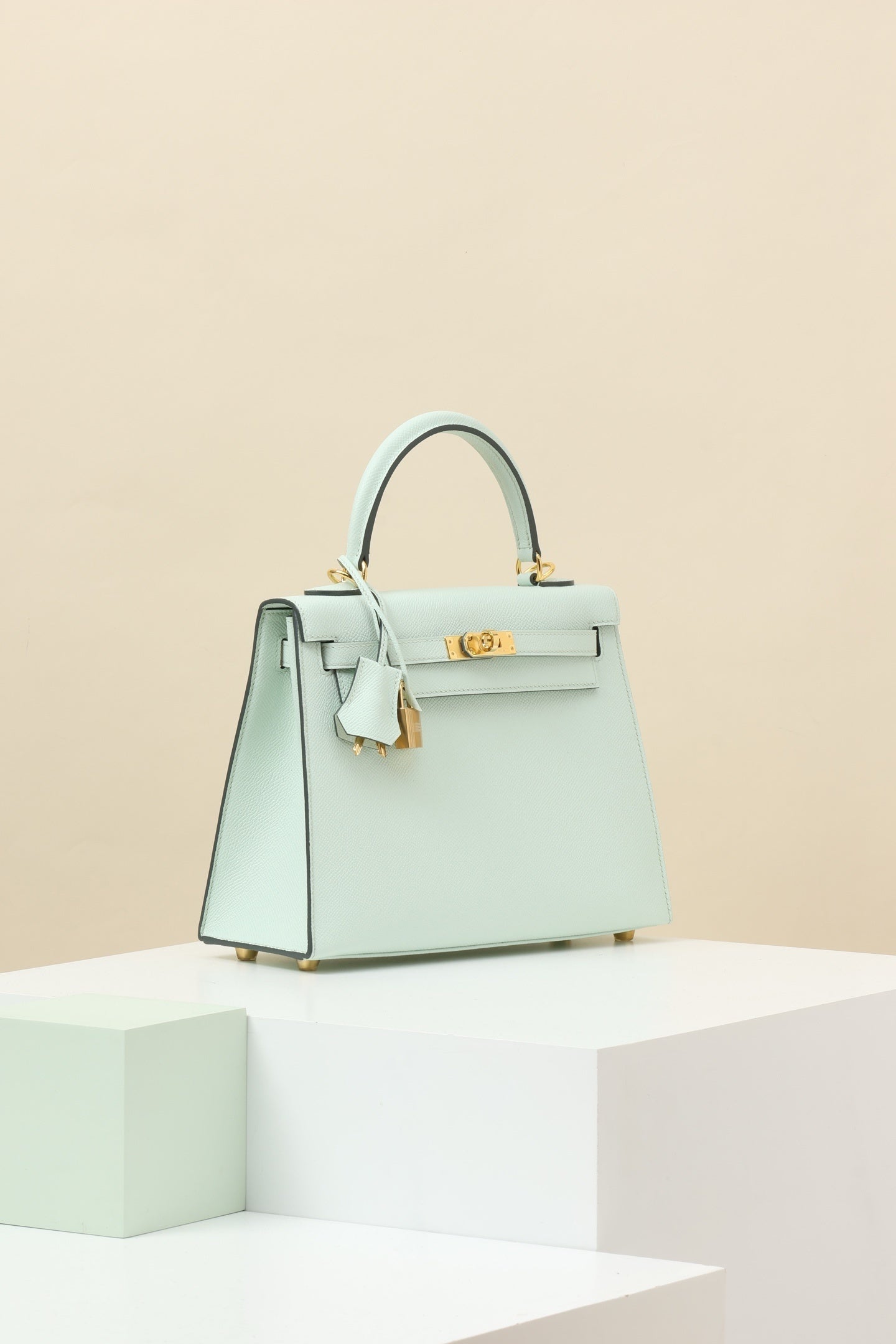Hermès Kelly 25 Sellier Vert Peppermint Epsom