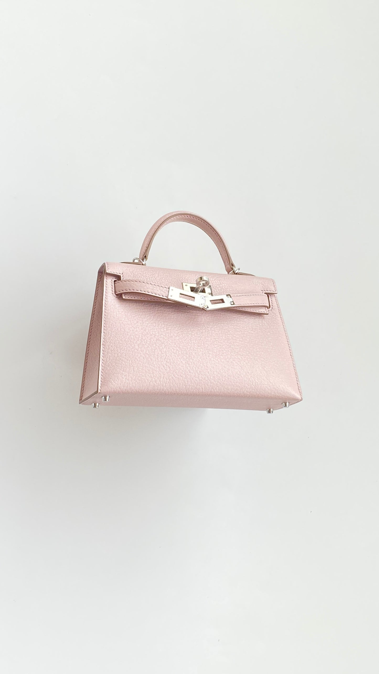 Hermès Mini Kelly Mauve Pale Epsom Leather
