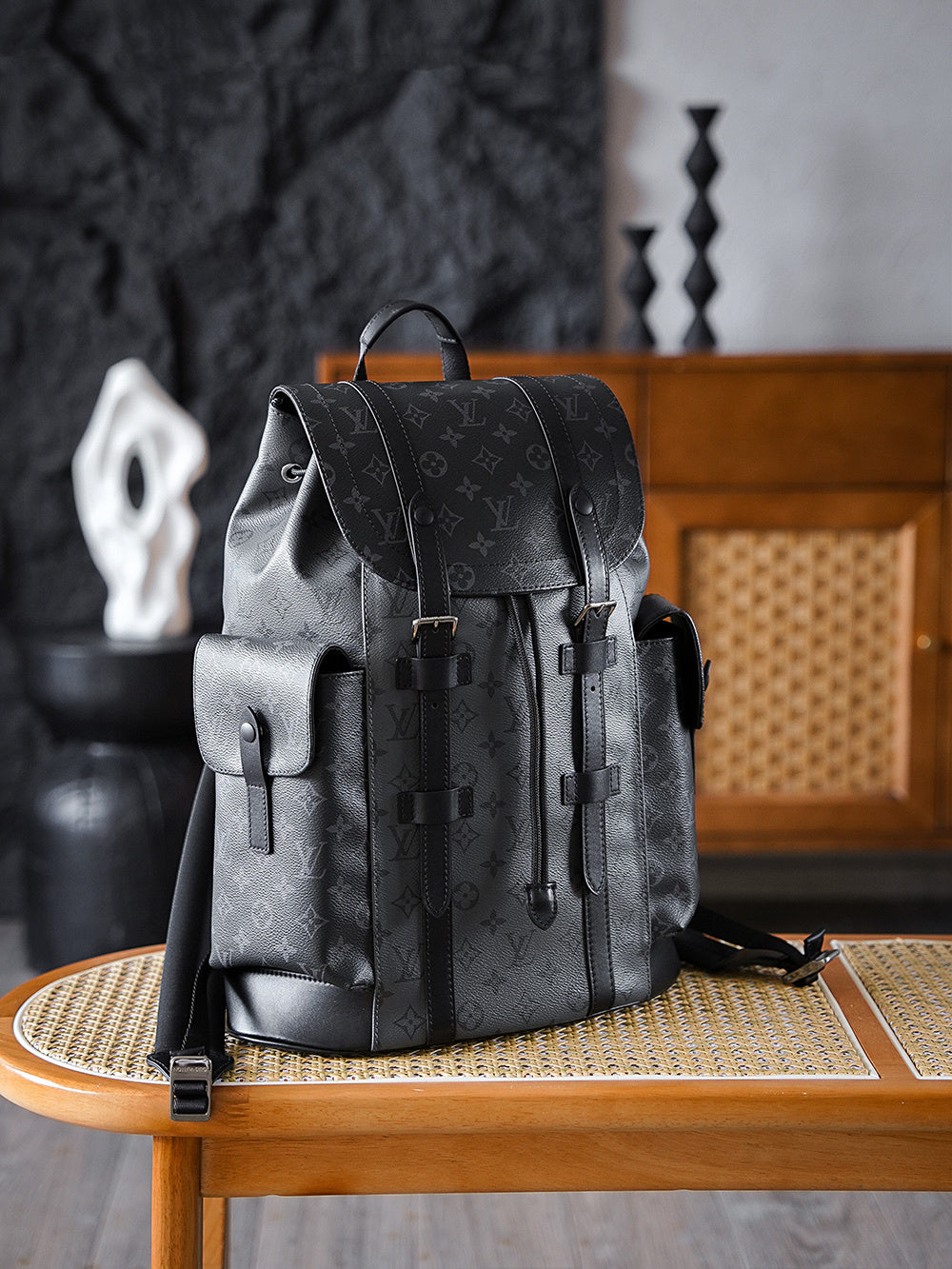Louis Vuitton Christopher Backpack in Monogram Eclipse Reverse
