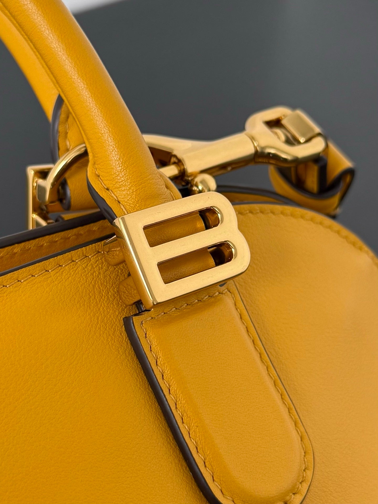 Balenciaga Bolero Mini Bowling Bag Curry