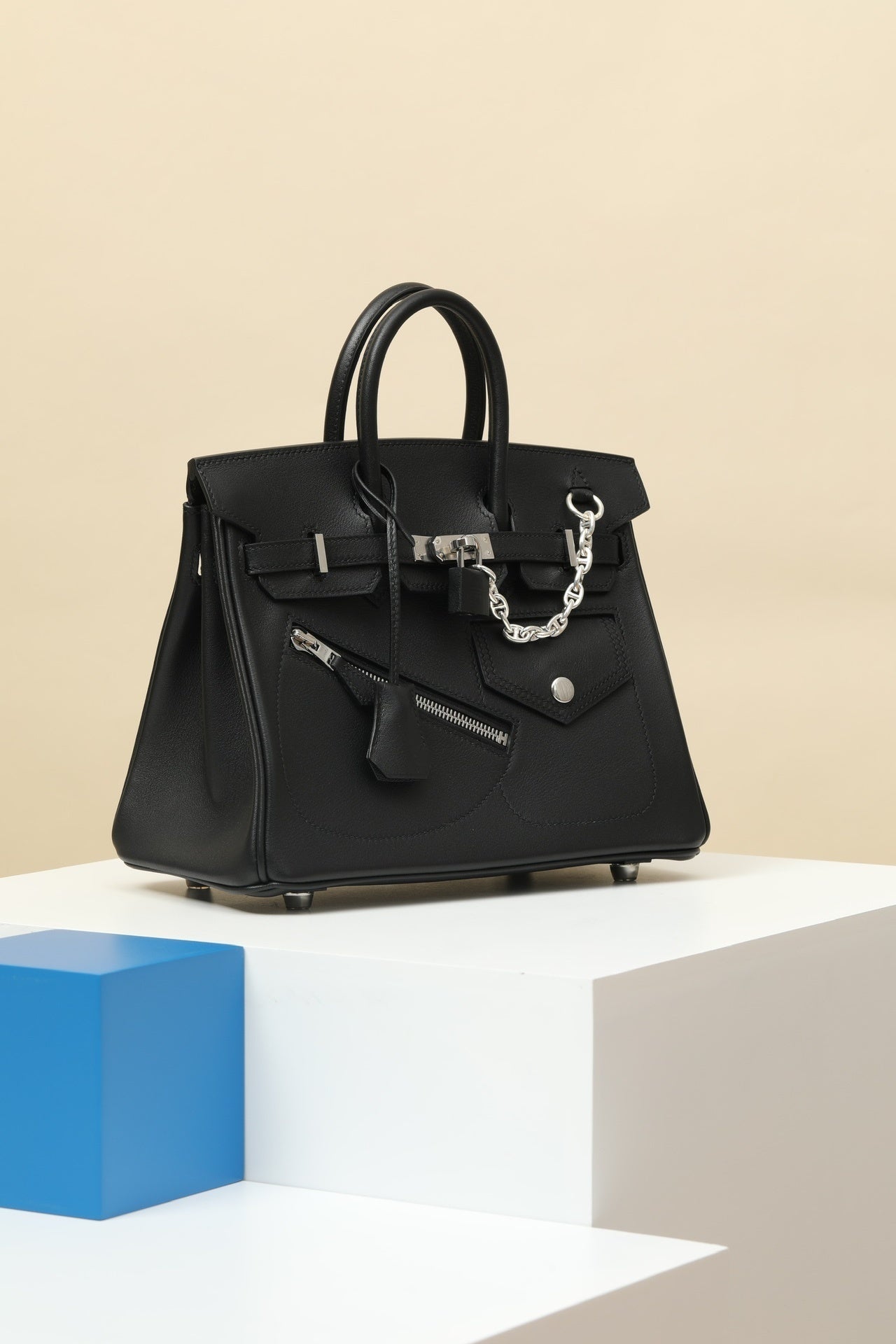 Hermès Birkin Rock 25 Black Volupto Leather