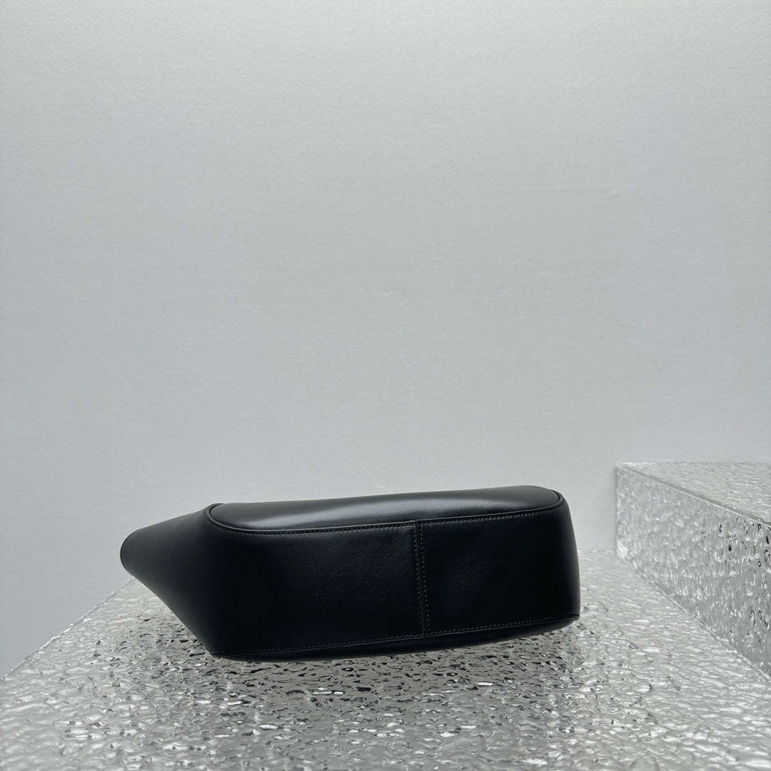 Prada Medium Black Leather Tote Bag