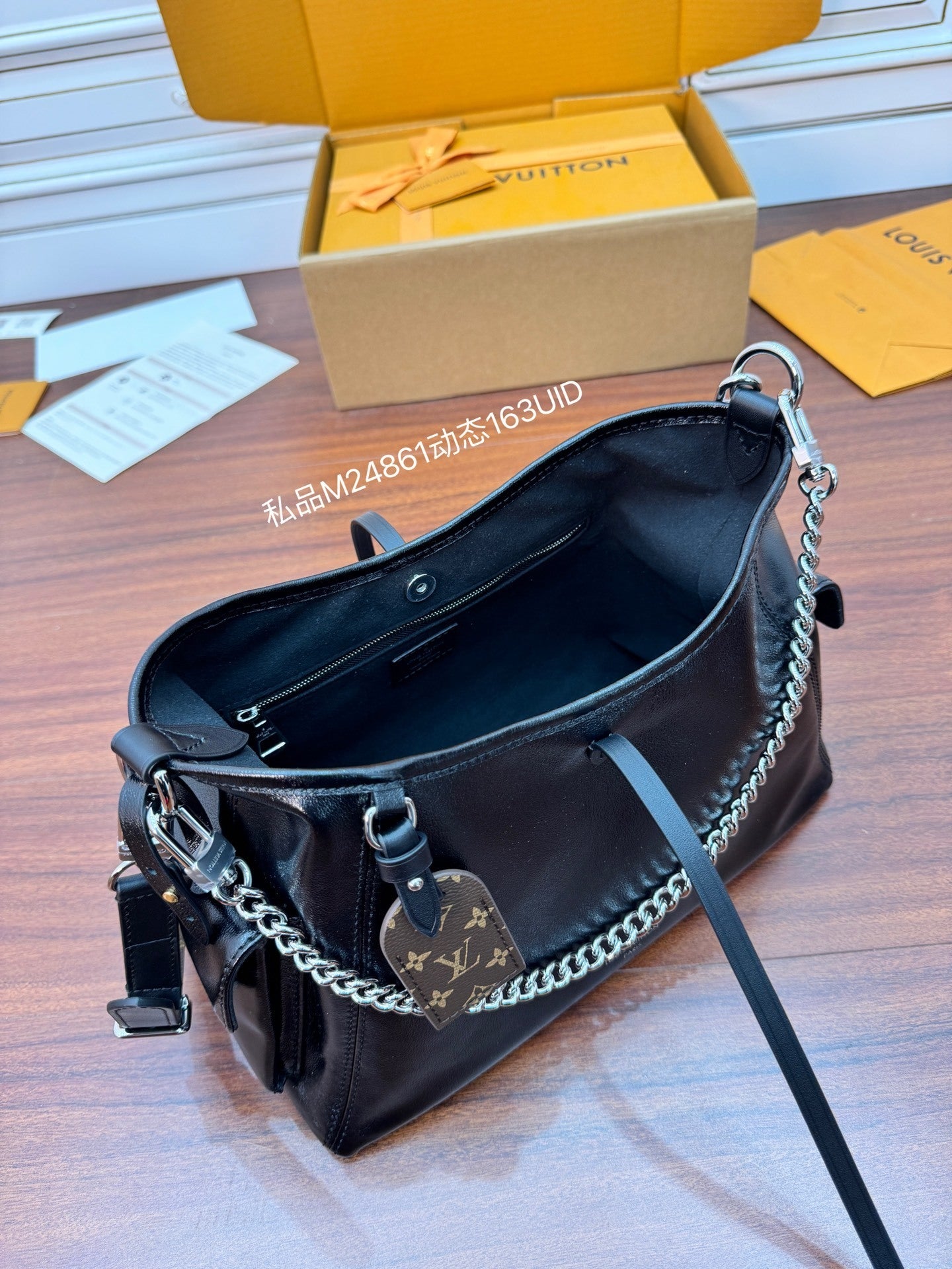 Louis Vuitton LV Monogram Carryall Vibe Cargo PM – Black Leather Designer Bag
