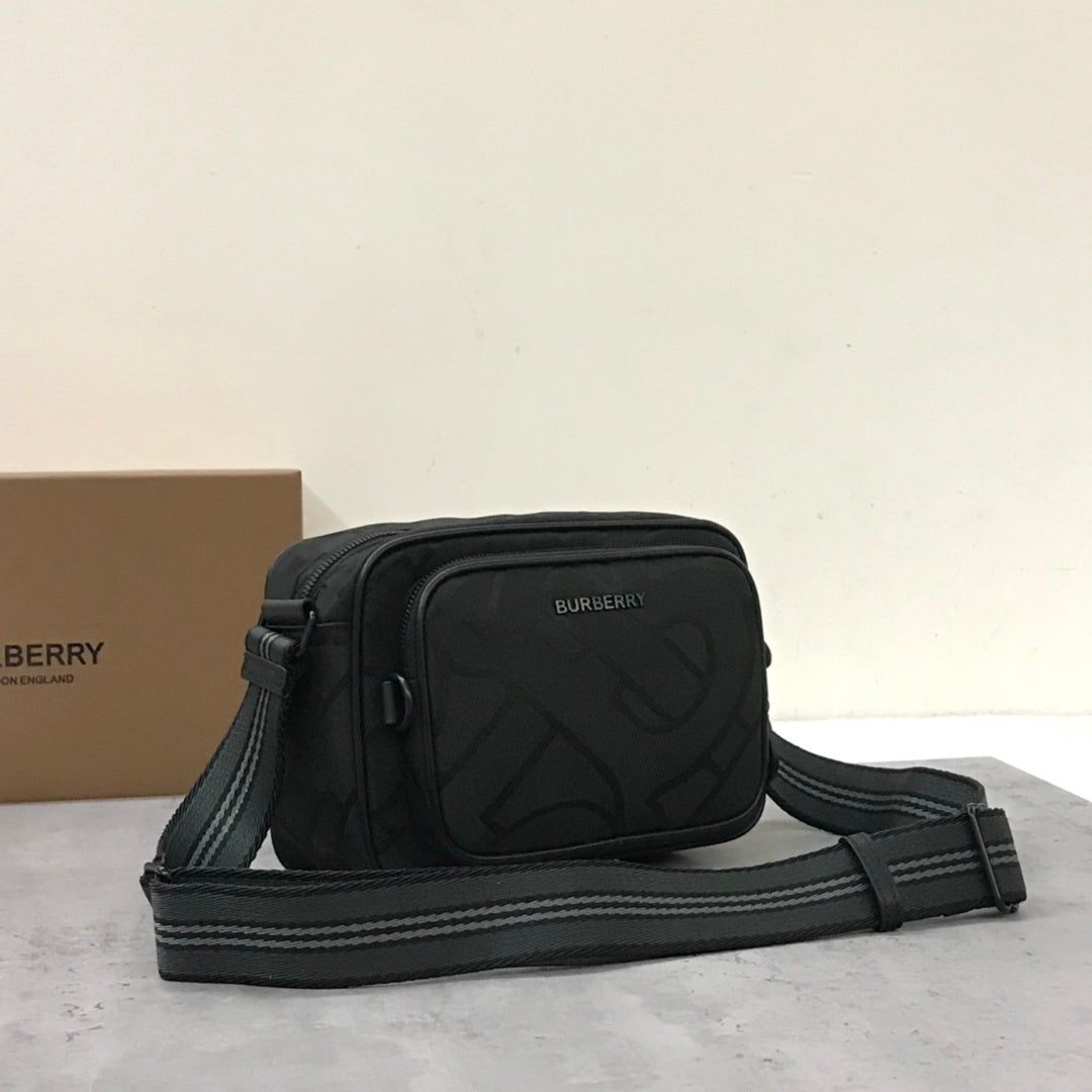 Burberry Paddy Crossbody Bag in Black TB Monogram Jacquard