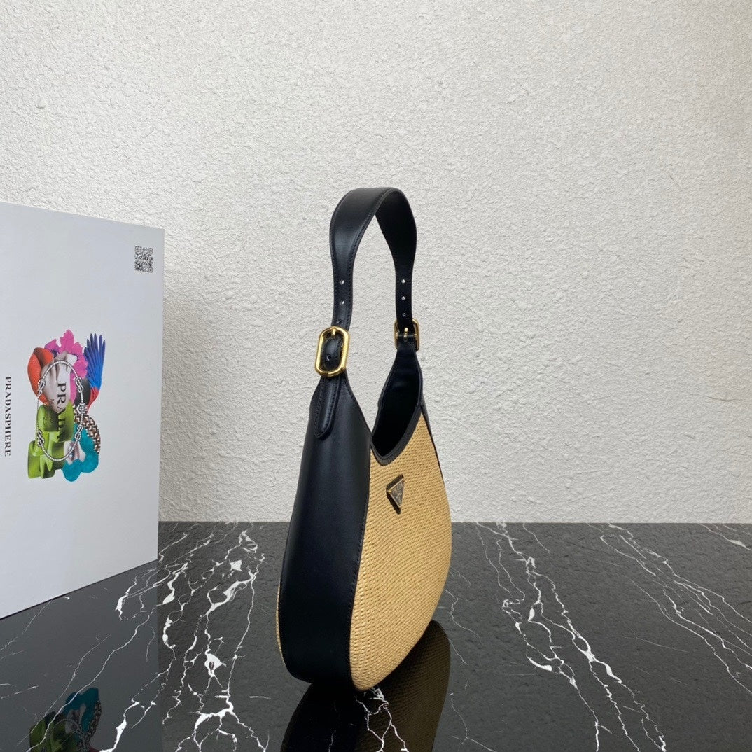 Prada Woven Cleo Shoulder Bag