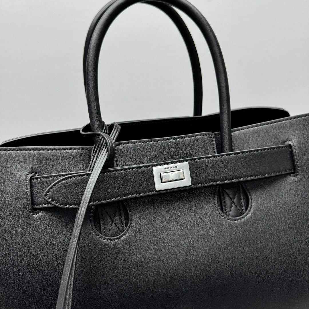 Balenciaga Bel Air Carry All Black Calfskin Luxury Tote Bag