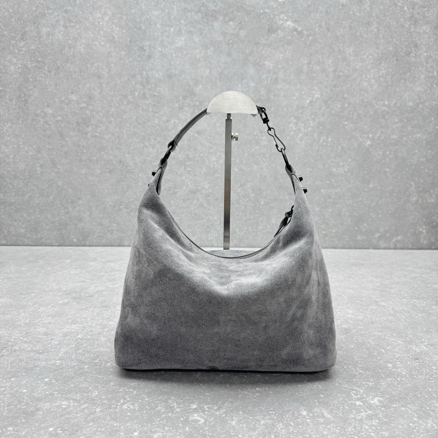 Balenciaga Le City Hobo Storm Grey Suede Bag