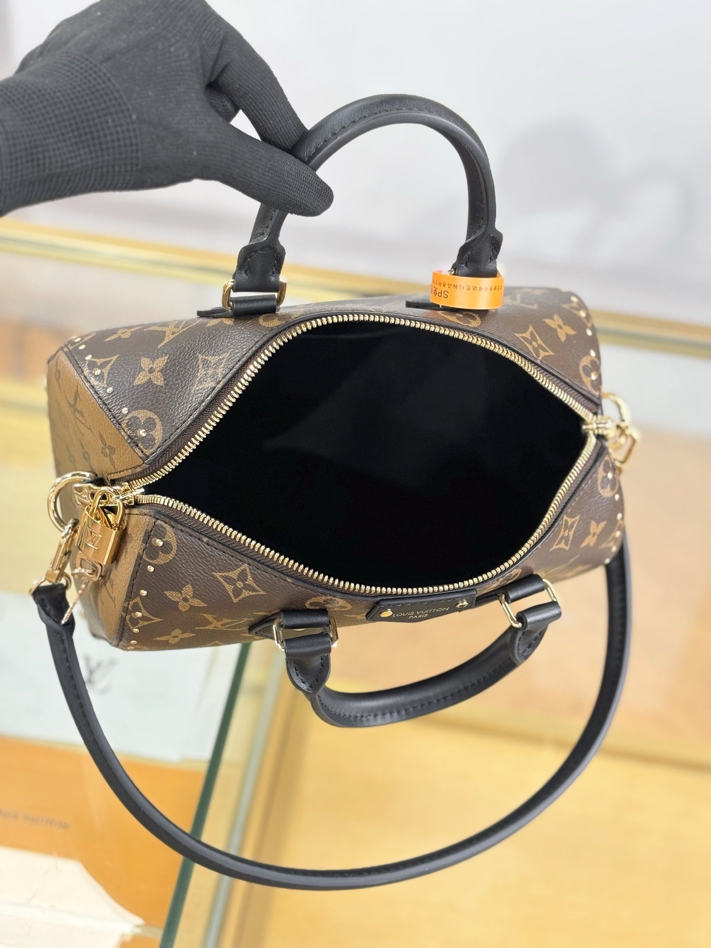 Louis Vuitton Speedy Trunk 20 in Monogram Canvas with Black Cowhide Leather Trim & Gold-Tone Hardware