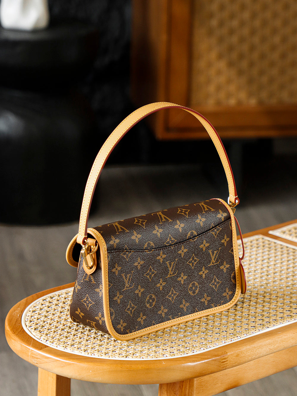 Louis Vuitton Diane Bag Monogram Canvas with Cowhide Leather Trim